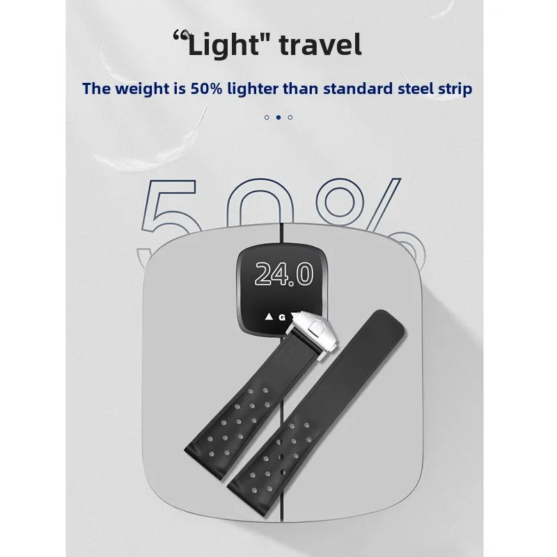 Moda esporte pulseira de relógio de borracha para tag heuer monaco carrera formula 1 pulseira 22mm masculino preto laranja azul silicone pulseira