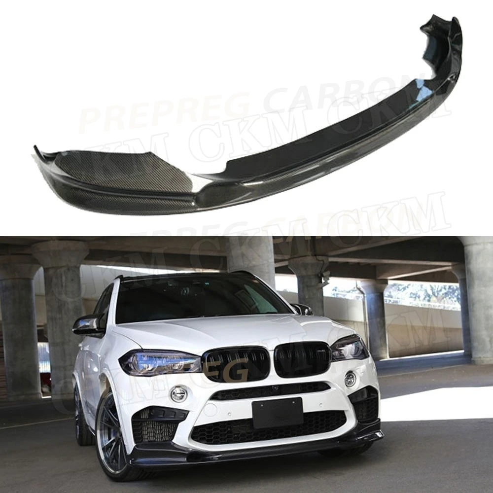 Alerón delantero de fibra de carbono para BMW X5M X6M F85 F86 2015 2016 2017 2018, parachoques delantero de FRP