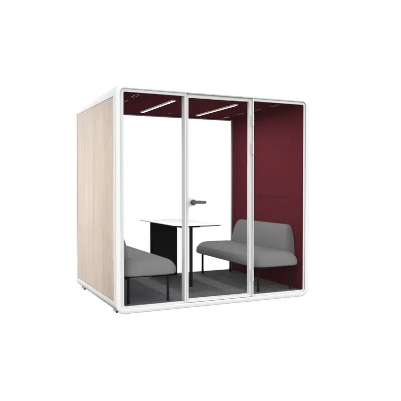 Professional Movable Enclosed Acoustic Cabin with Surround Sound Isolation for Podcasting and Dubbing