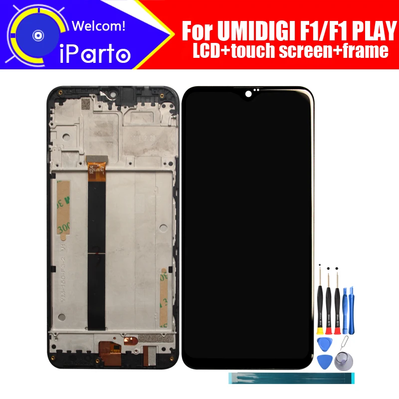 6.3 inch UMIDIGI F1 LCD Display+Touch Screen Digitizer+Frame Assembly 100% Original LCD+Touch Digitizer for UMIDIGI F1 PLAY