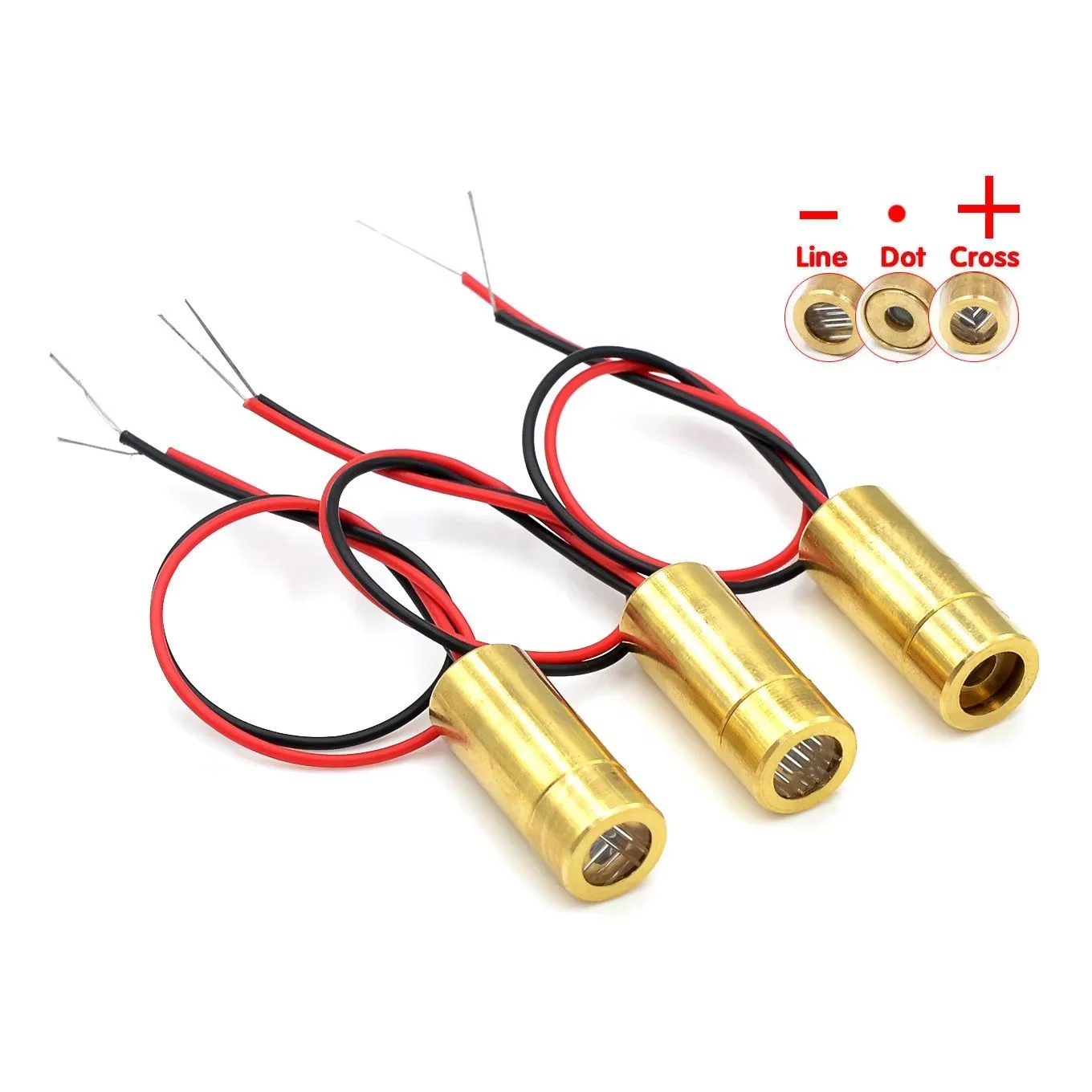 Laser head 650nm 9mm 3V 50mW Laser Cross Diode Module Red Copper Head