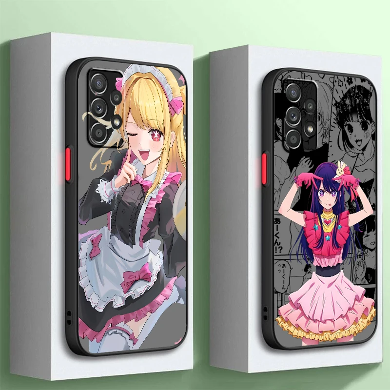 R-Rubys H-Hoshinos Anime Cartoon Frosted Translucent For Samsung Note 20 A35 A03 A54 A31 A22 A34 A14 A24 A04 A55 5G Back