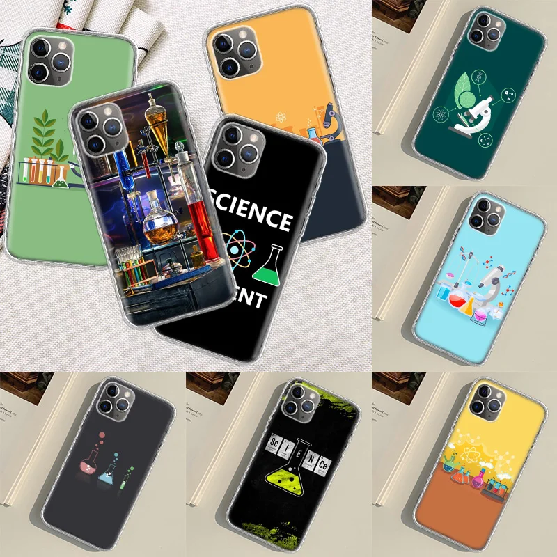 Science Chemistry Biology Laboratory Phone Case For Apple Iphone 15 14 13 16 Pro Max Cover 11 12 Mini Fundas X XS Max XR 8 7 Plu