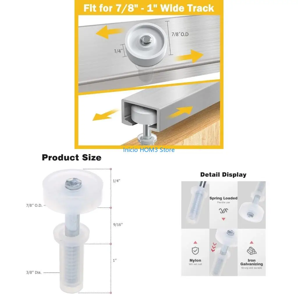 A5YD 4 PCS Folding Door Hardware Repair Replacement Bi-fold Closet Door Hardware Set