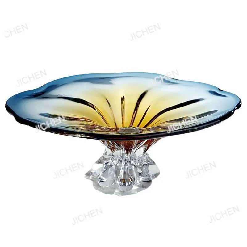 

nNeu high-end living room fruit plate household light luxury artistic sense gradual change glazed fruit plate large tall fruit p