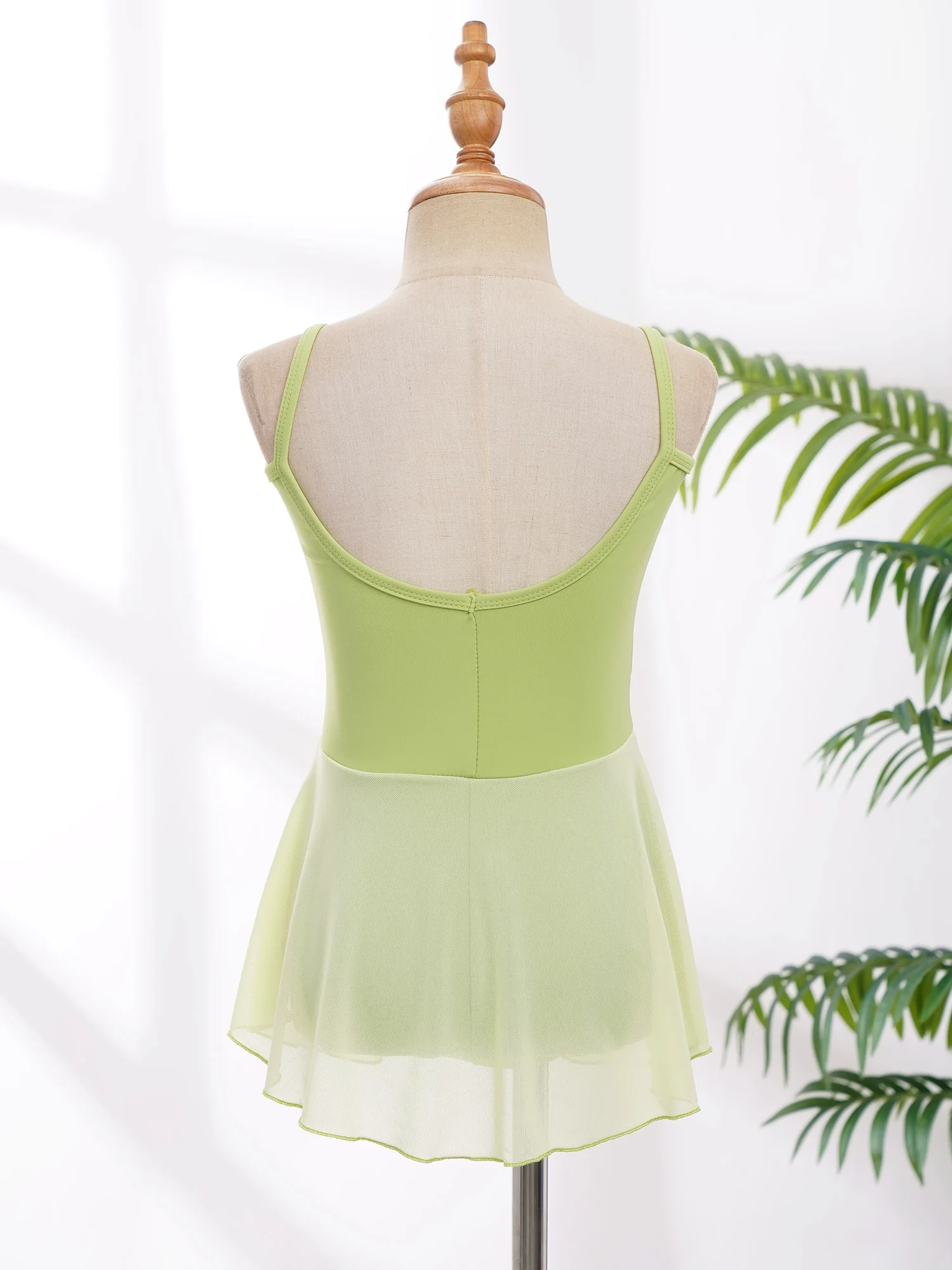 Vestido tutú de leotardo de Ballet para niñas, traje de entrenamiento para gimnasia con tirantes finos, Ropa de baile, ropa de práctica de baile de bailarina