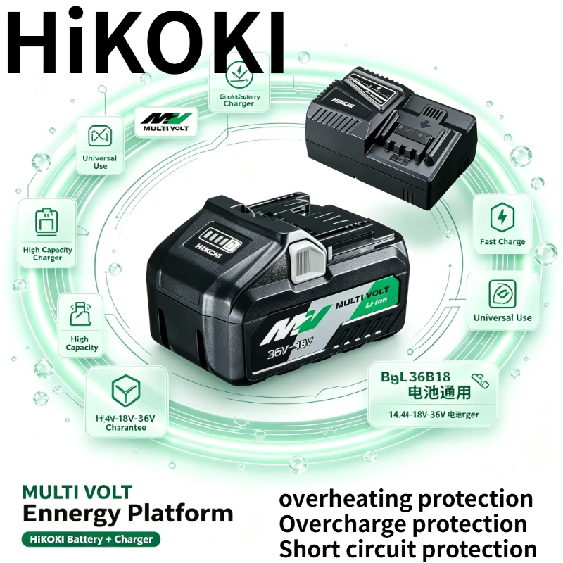 Original HiKOKI 8.0Ah Battery,dustproof Structure,dust Blocking,fit BSL36B18,for Hitachi Cordless Angle Grinder Electric Drill