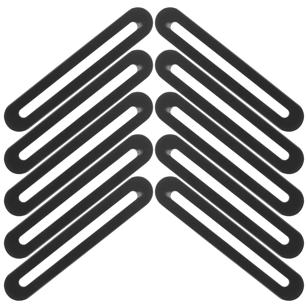 

10pcs Stainless Steel Adjustable Black Mending Plates for Chairs Tables Shelves Drawers Heavy Duty Slot Hole Hardware