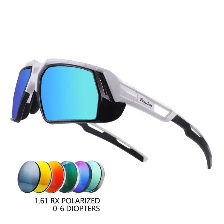 1.61  RX OPTICAL mirror blue TR90 Fast shipping  polarized myopia cycling sports sunglasses for racing prescription
