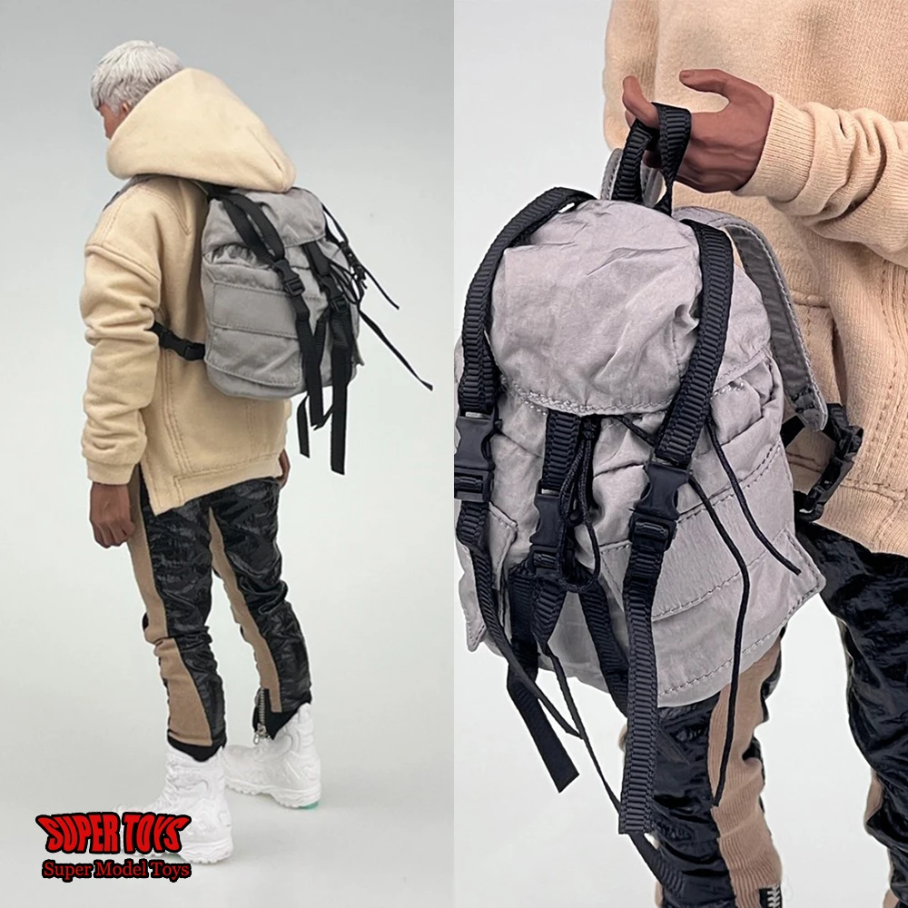 

1/6 Scale Trendy Multi Pocket Unisex Backpack Big Student Tourism Hiking Bag Model For 12" Male Soldier Action Figure