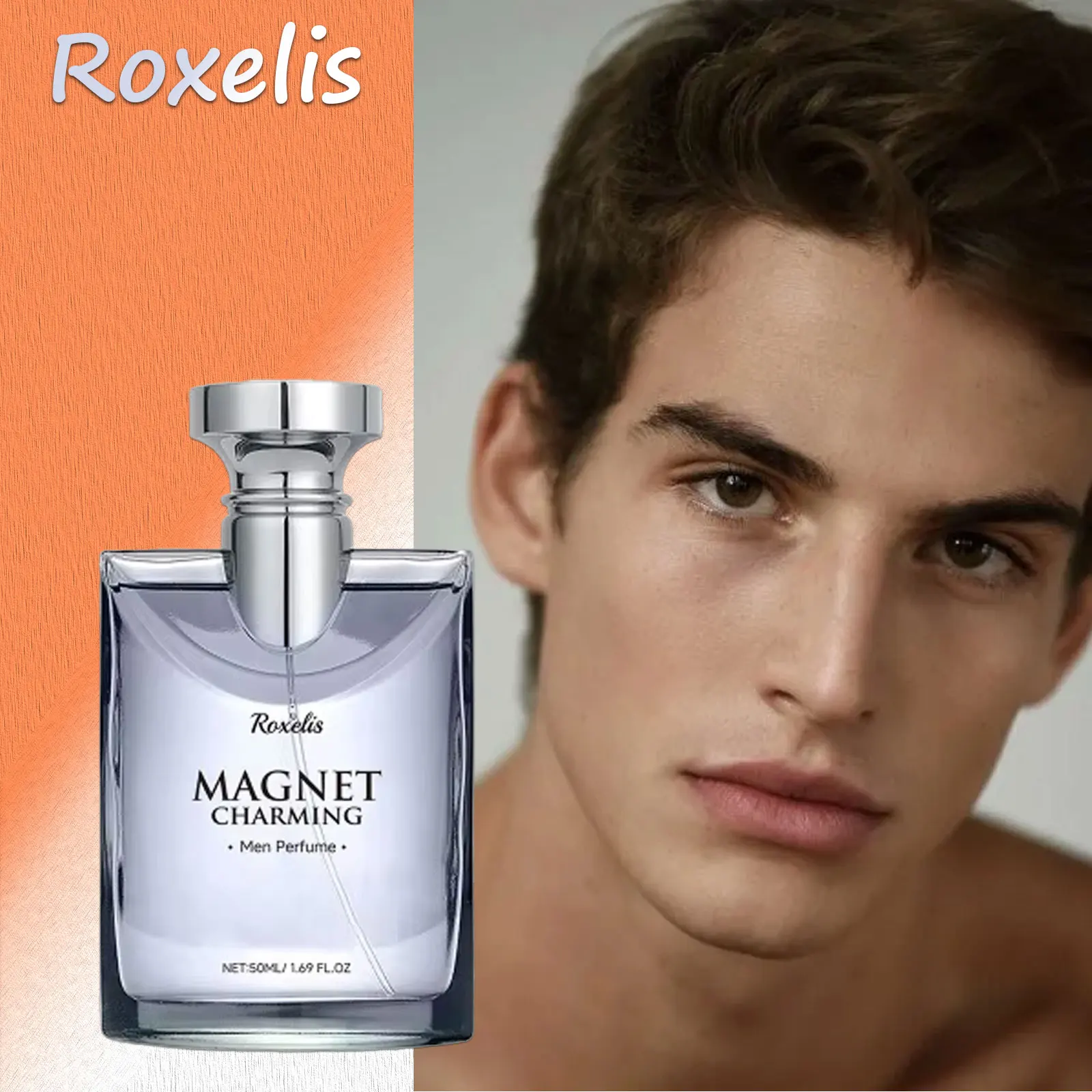 

Roxelis 50ml Bergamot Charming Men Perfume Spray Deodorant Lasting Fragrance Dating Glamour Atmosphere Fresh Pheromone Perfume