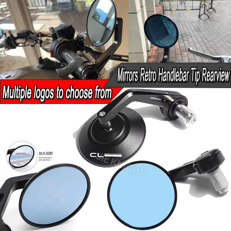 Motorcycle Bar End Mirrors Retro Handlebar Tip Rearview For HONDA CL250 CL500 CL 300 CL 500 SCL500 2023-2025