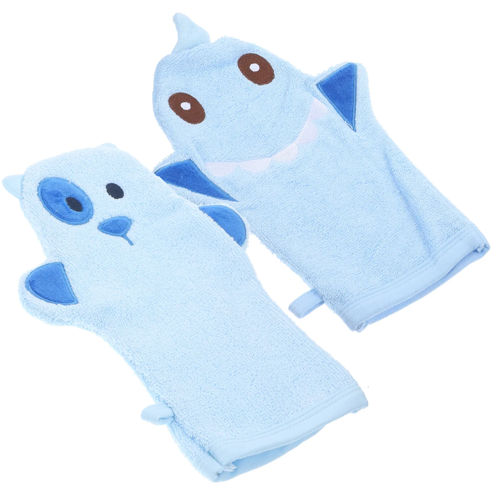 

2Pcs Animal-Shaped Bath Gloves for Kids Exfoliating Shower Mitt Soft Skin Cleaning Tool for Newborns Infants Toddlers Body