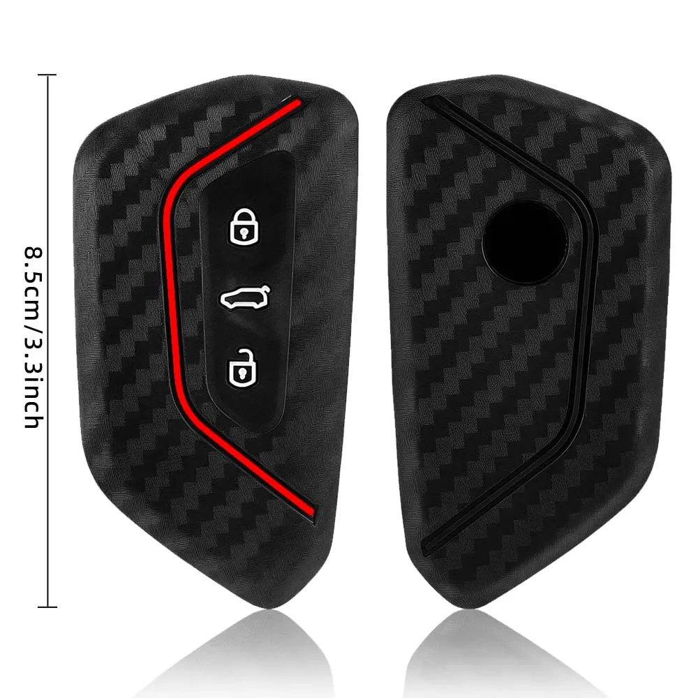 Premium Soft Silicone Car Key Case Cover For Seat Leon Mk4 Cupra Formentor For Skoda Octavia A8 MK4 Mk8 For VW Golf 8 GTI ID 4 view 5