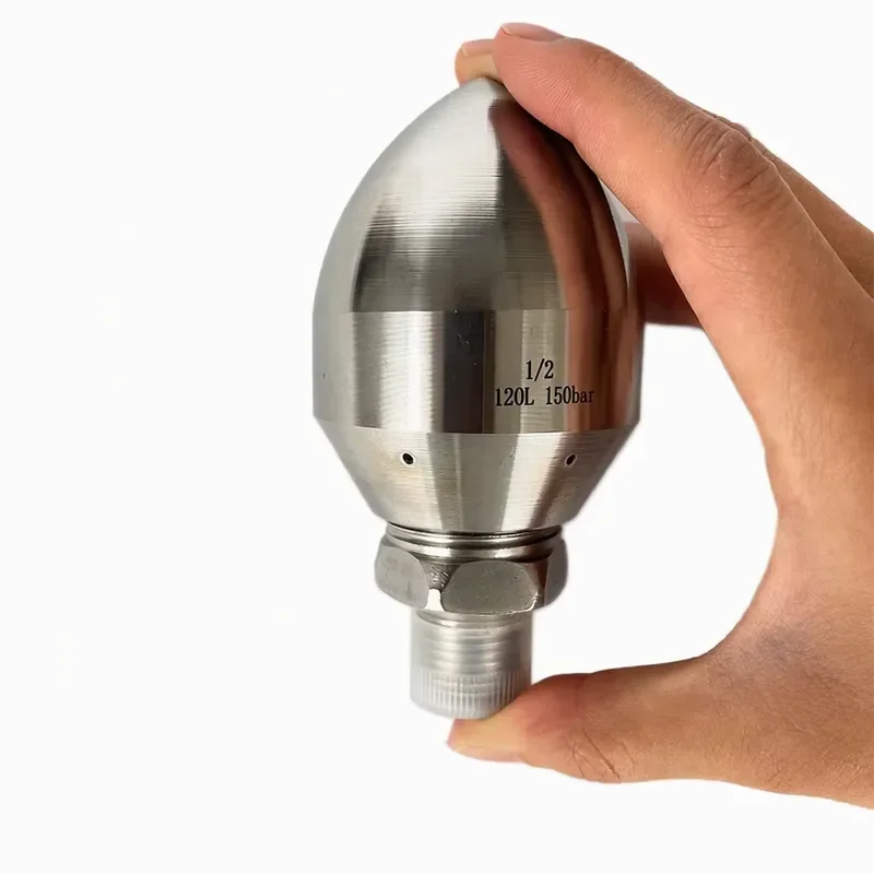 1inch High Pressure Spray Water Nozzle Pipe Cleaning Sewage Sludge Pipeline Flushing Nozzle