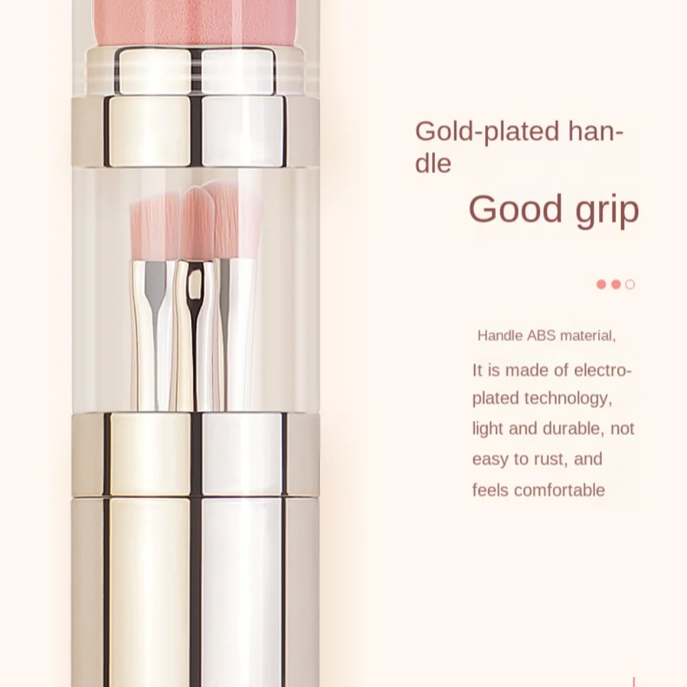 Splicing 5 in 1 แปรงแต่งหน้ากันฝุ่นสบายคอนซีลเลอร์แปรง Multifunctional Lip Liner ลิปสติก Smudge แปรงผู้หญิง