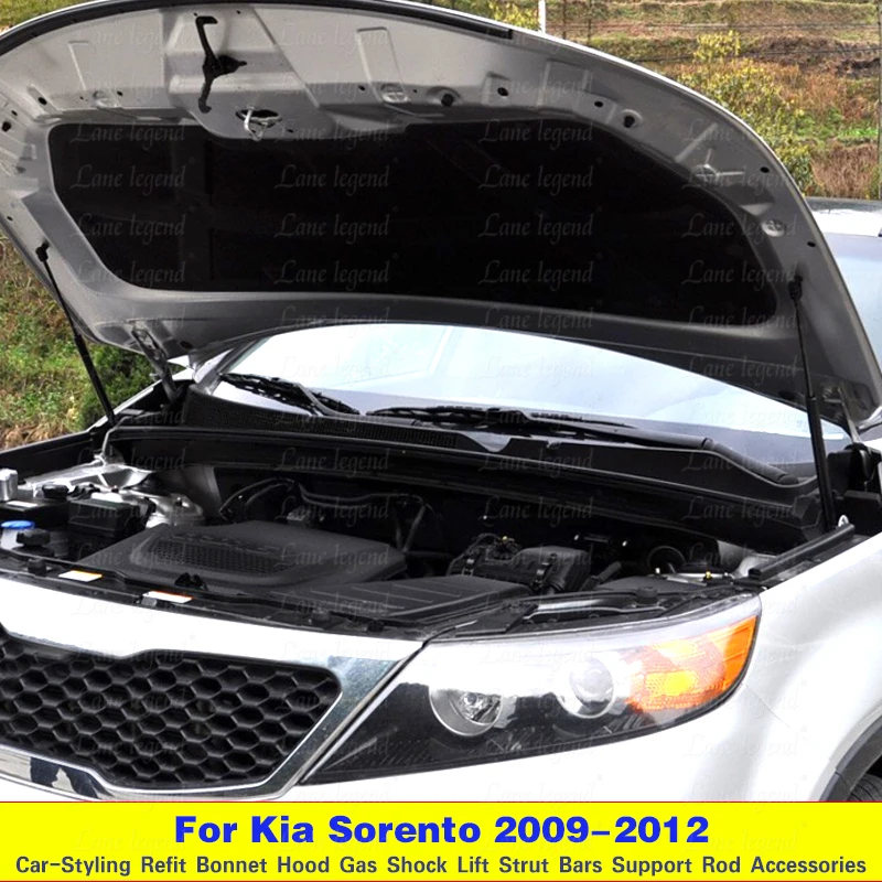 Car-styling Front Hoods Bonnets Gas Spring Strut Lifters Support Hydraulic Rod For Kia Sorento 2009-2012 81160-2P000