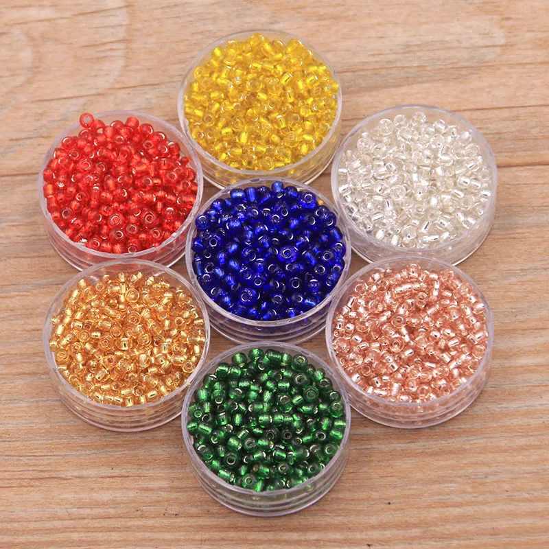 700pcs/Lot 7 Color 2mm 2020 Thin Tube Glass Seed Beads Charm Czech Beads DIY Bracelet Necklace For Jewelry Making Accessories