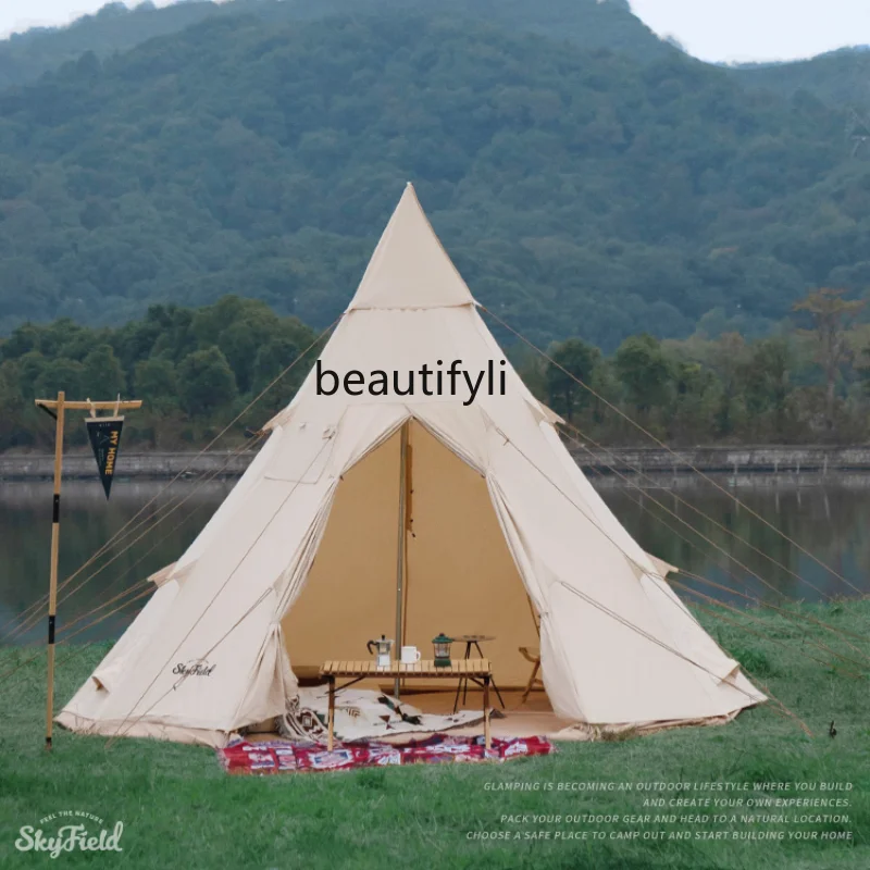 Outdoor Overnight Camping Equipment Tent Light Luxury Camping Cotton Thickened Rain-Proof