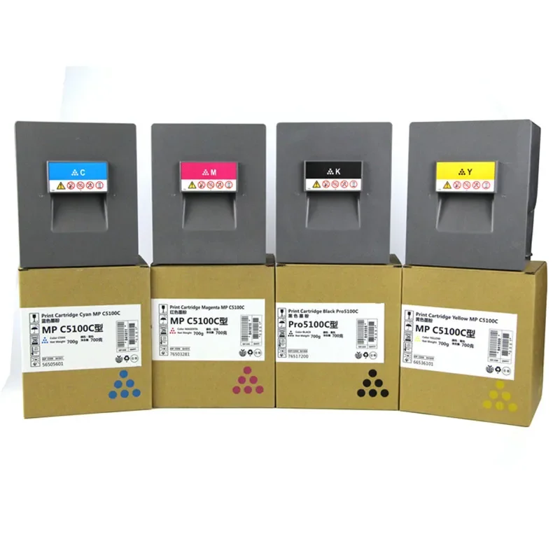 4PCS/Set C5100 C5110 CMY500g BK700g Toner Cartridge For Ricoh Pro C 5100 5110 Compatible Toner Powder