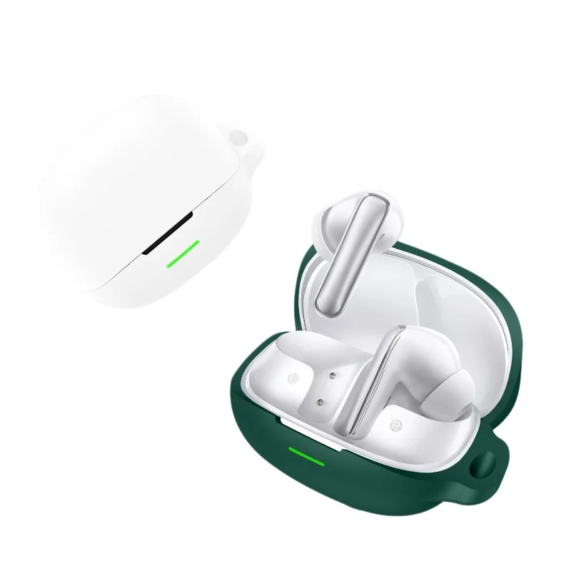 For QCY MeloBuds N65 Earphone Protective Cover Silicone Shock Absorbing Anti-Scratch Wireless Headphone Case With Hook view 2
