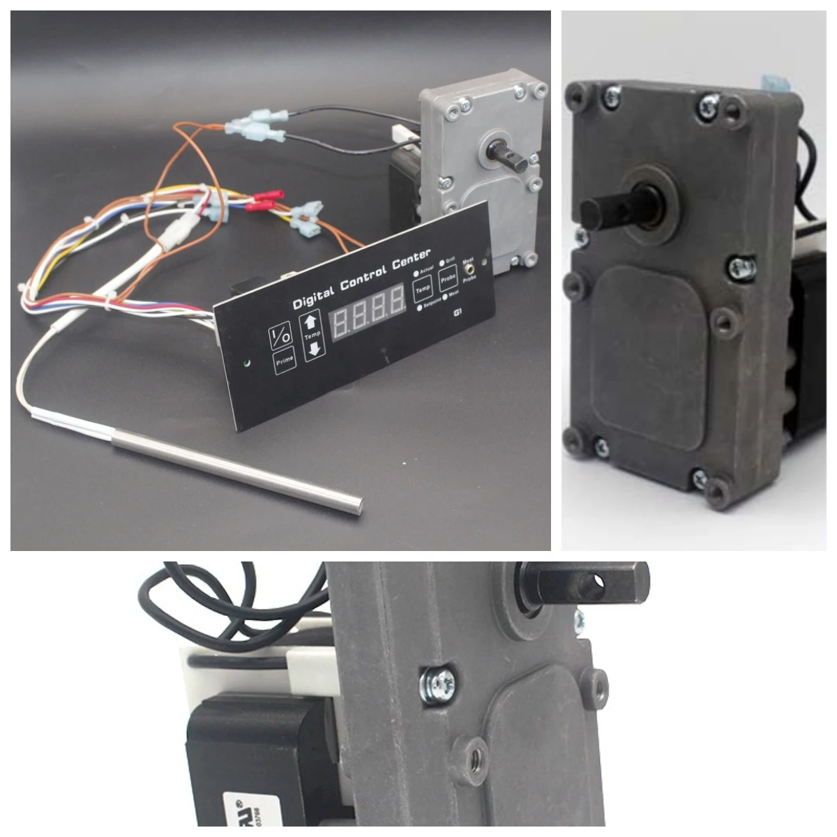 Granular Smoked Stove Feeding Motor, Wood Chip Granule Smoke Baking Furnace, Fireplace Motor, 120V 2.0RPM, Smokeless Carbon