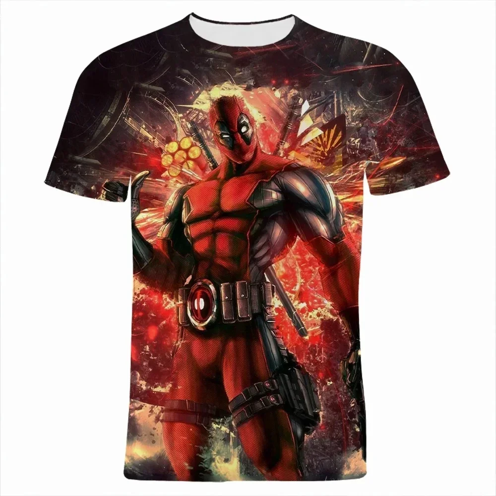 Deadpool T-shirt Superhero Men's T-shirt 3D Printed T-shirt Summer Short Sleeve New Men's Wear Fashion Oversized Men's Clothing