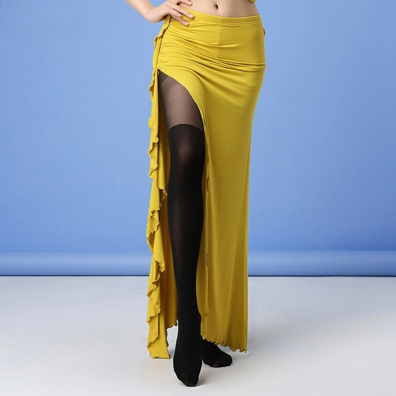 Customized New Belly Dance Costumes Practice Clothes for Beginners Modal Sexy Split Long Skirt Adult Women's Underwear