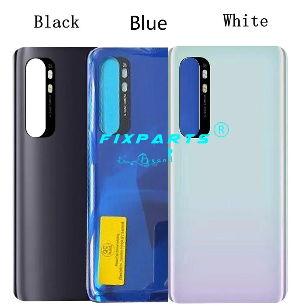 Pełna nowa dla Xiaomi Mi Note 10 Lite Tylna pokrywa Tylna obudowa Drzwi Obudowa Zamiennik dla Mi Note 10 Lite Pokrywa baterii z obiektywem