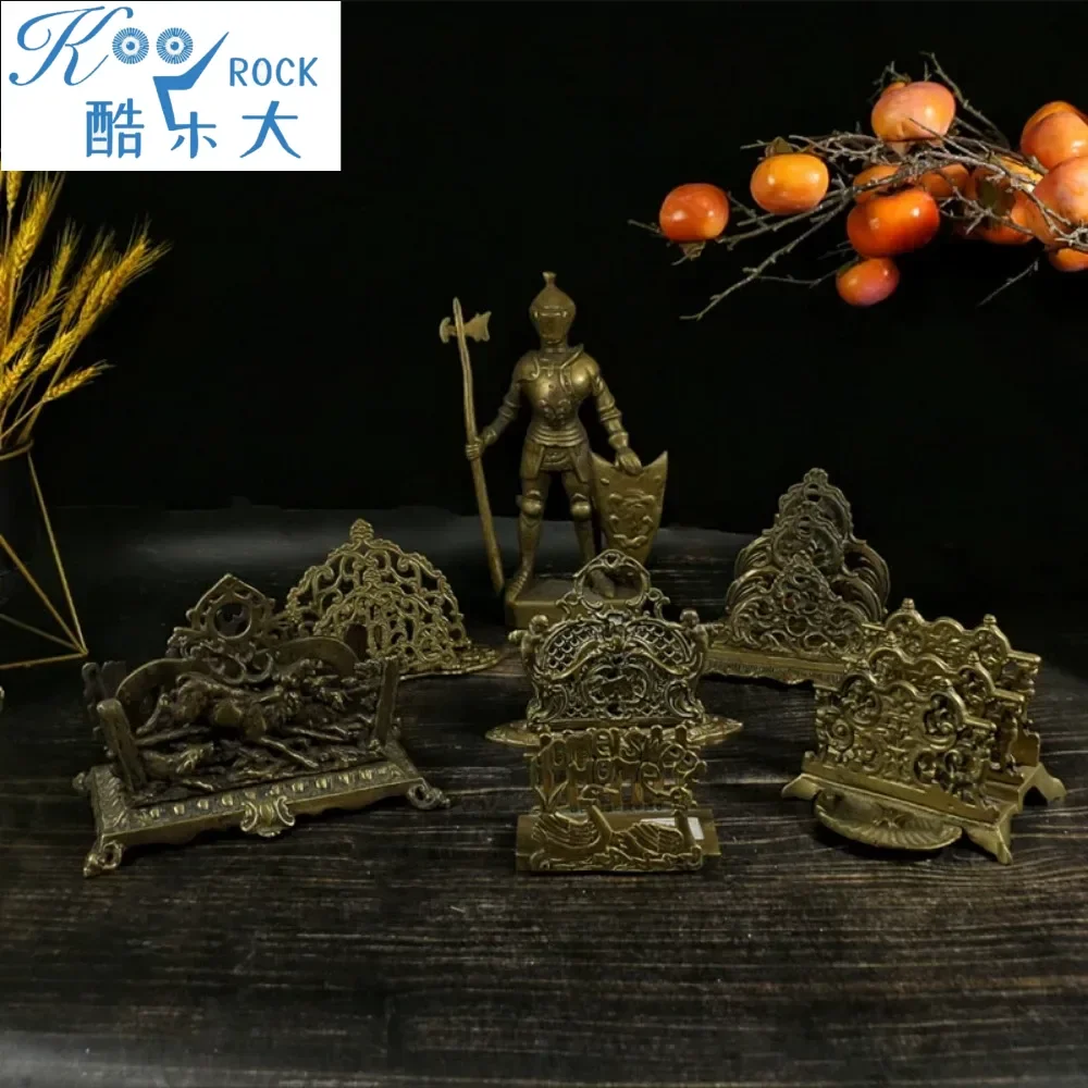 

Vintage Handmade Antique Pure Brass European Tissue Box Holder Retro Living Room Decoration Desktop Boutique Craft