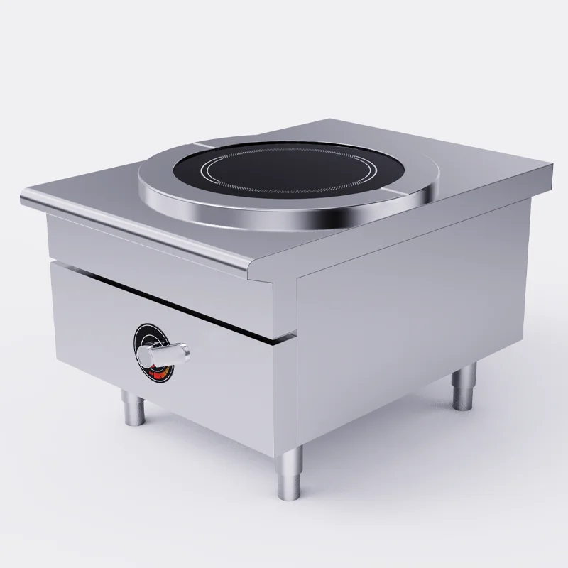 

Commercial Kitchen Stainless Steel Single Burner Induction Soup Pot Range Low Stockpot Stockpot For Restaurant Use