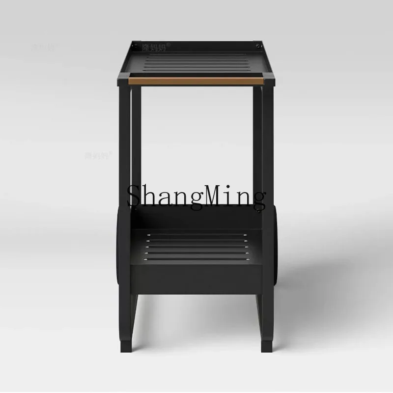 طاولة مدخل غرفة المعيشة SM رف من الحديد المطاوع طاولة توابل بسيطة للمطاعم عرض النبيذ سيارة الطعام #4