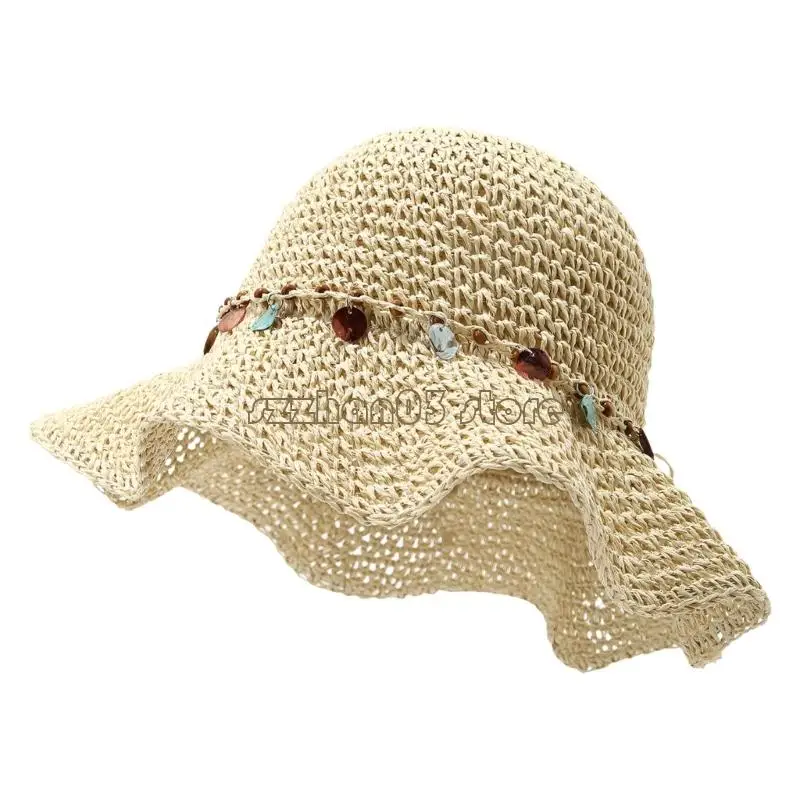367C Elegant Womens Hat Handworks Crochet Sun Hat For Outdoor Travel And Vacation