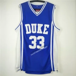 Basketball Jersey Men Oversize 33 Hill Duke University Embroidery Sewing Breathable Athletic Sports Street Hip Hop Sportswear