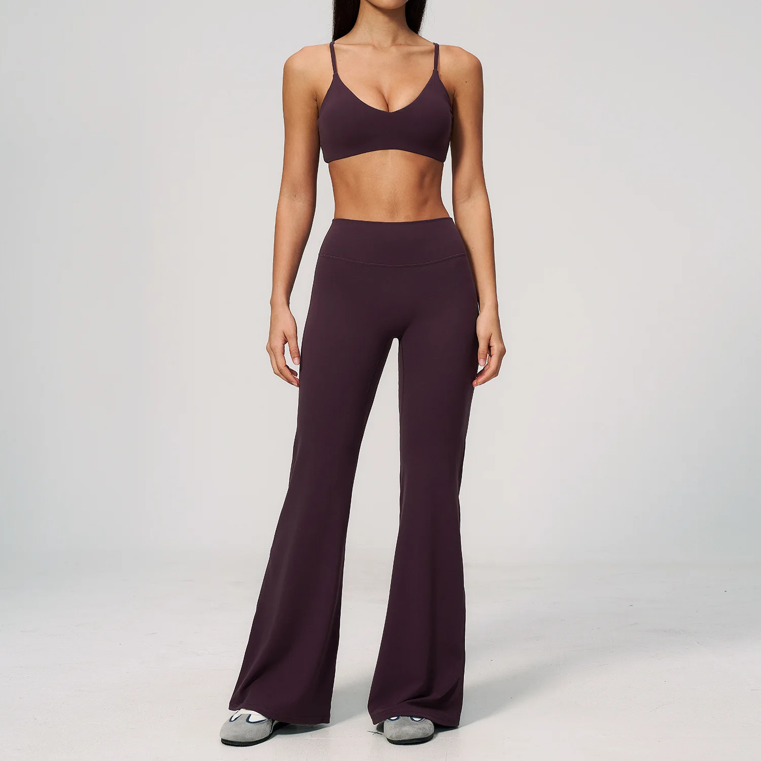 2PCS Yoga Set Women's Tracksuit Workout Outfits Sportswear Gym Clothing High Waist Capri Pants Athletic Wear Fitness Sports Suit