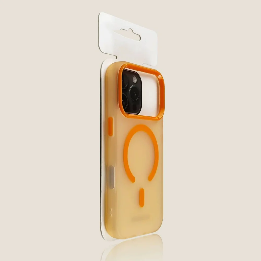Matte, transparente Schutzhülle für kabelloses Laden mit MagSafe, passend für iPhone 13, 14, 15, 16, 17, 18 Pro Max, Air Plus, stoßfest, in Bonbonfarben. – Detail 6