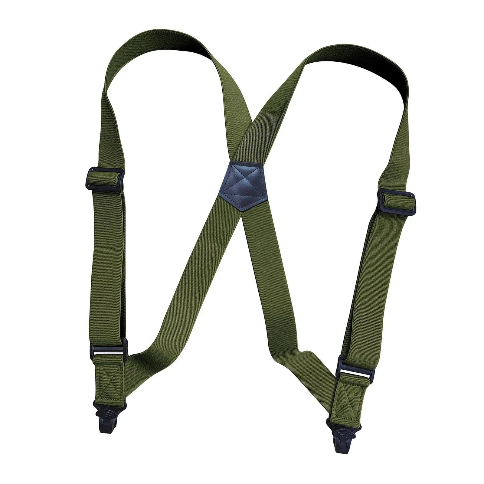 2x サスペンダー メンズ用 調節可能なパンツ ユーティリティ 結婚式用 グリーン