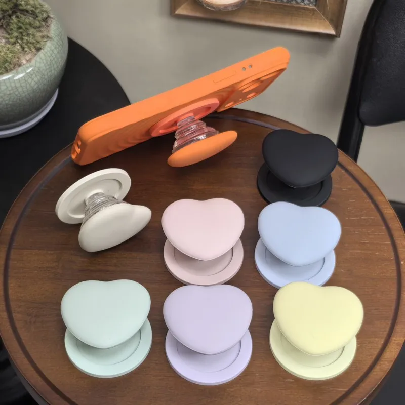 

Korea Japan Cute love For Magnetic Phone Grip Holder Foldable Stand for MagSafe Compatible Phones Soft Matte Pastel Colors