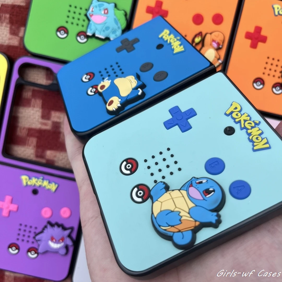 Etui na telefon 3D Pokemony Mew Clefairy Pikachu do Samsung Galaxy Z Flip zflip4 zflip5 Z Fold 3 4 5 6 7 zfold7 model zabawki Cover — zdjęcie produktu 4