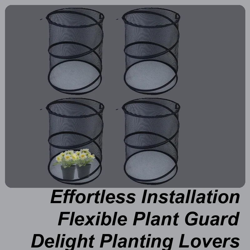 

Mesh Plant Cover 4X Pop Up Animals Barrier Plant Cover Net Breathable Protector Foldable Enclosure With Stakes For Garden Trees