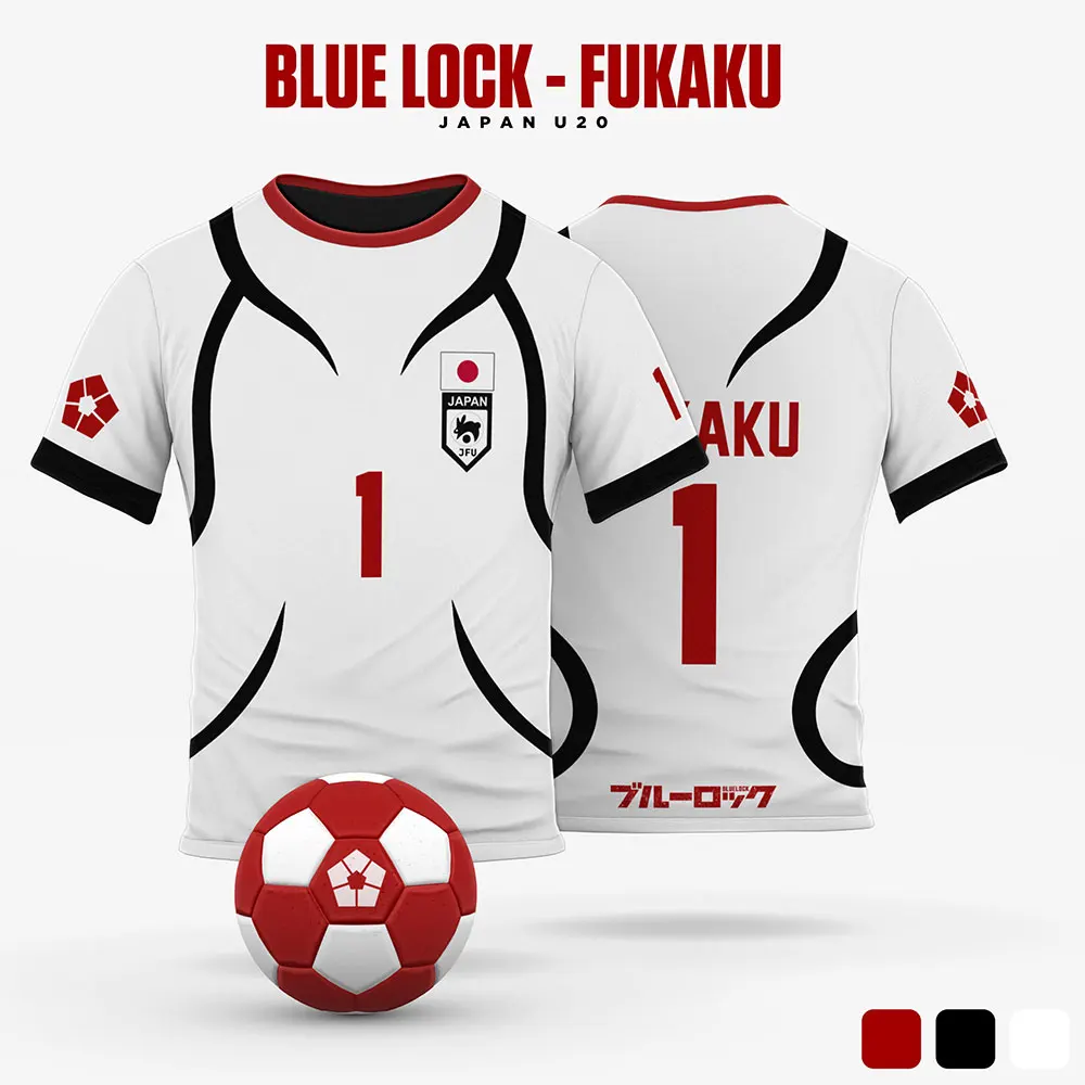 Blue Lock Japan U20 White Cartoon Anime Cosplay Men Jersey Summer Short Sleeve Children Tee Tops 2024 Fashion Women T-shirt