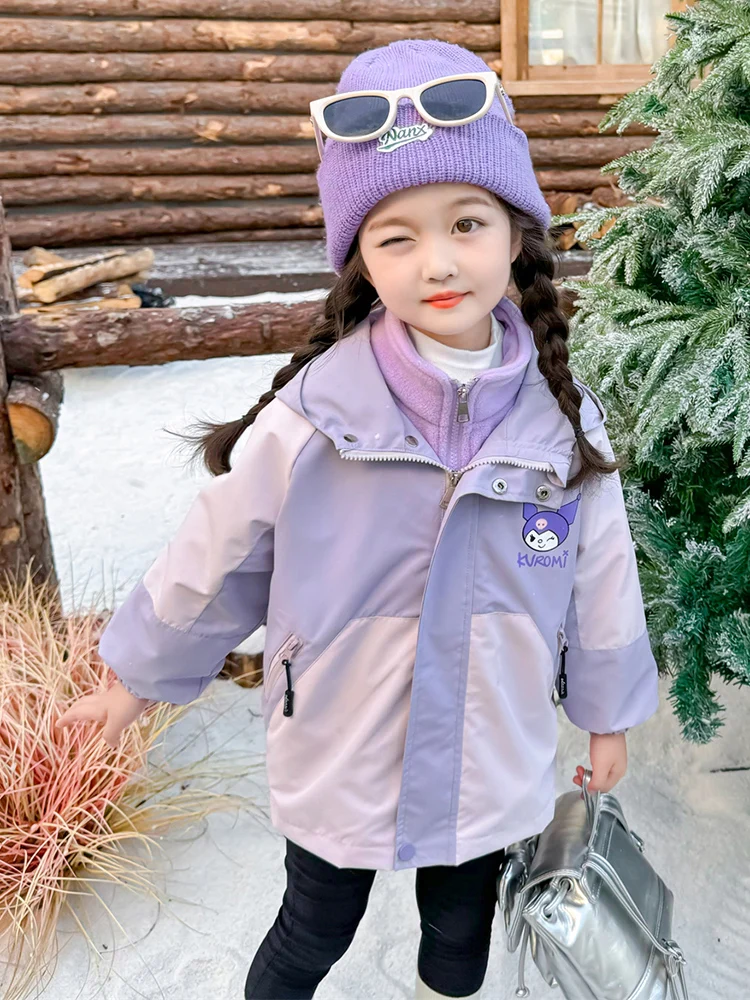 

Футболка для девочек Thiened, осенне-зимнее джинсовое пальто, детская зимняя одежда, модная уличная ветровка с капюшоном