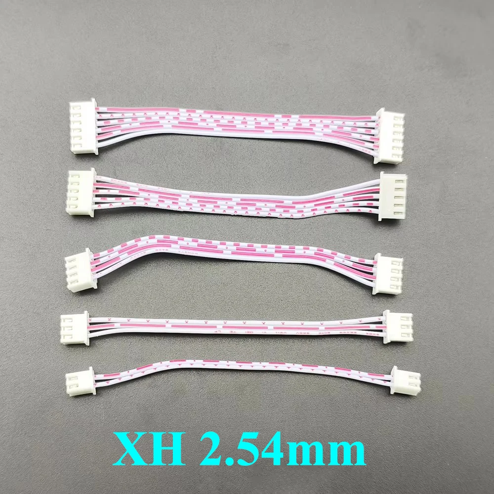 5Pcs XH 2.54 2P 3P 4P 5P 6P 7P 8P 9P 10P 12Pin Cable Wire Connector XH2.54 Plug Red White Line Length 10/20/30CM 26AWG