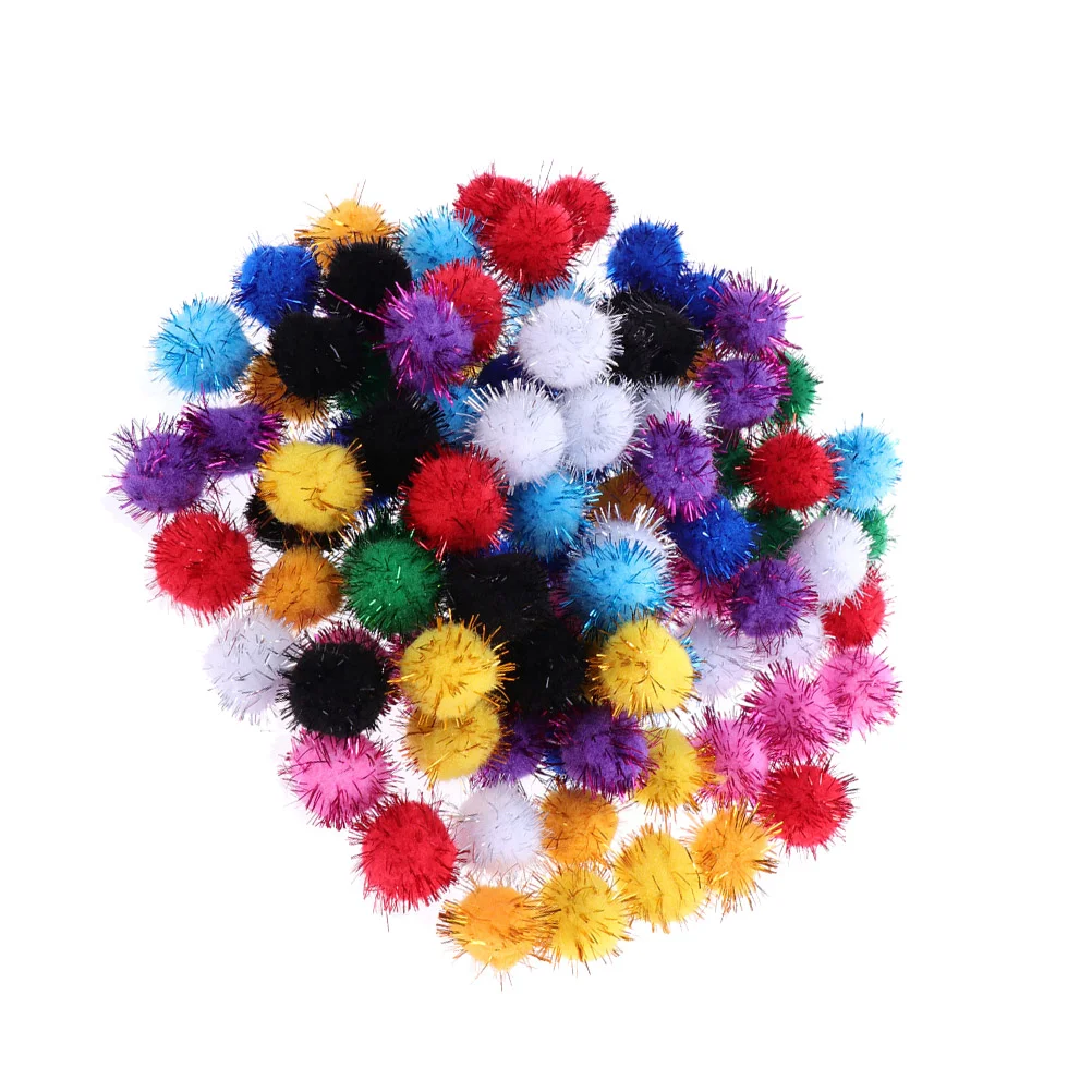 2000 ชิ้น DIY Pom Ball สีสัน Fluffy Balls ตุ๊กตารูปของเล่น Pompon Christmas Tree