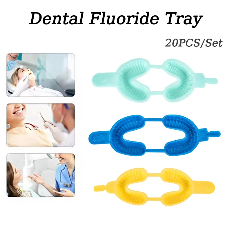 

20PCS/Set Dental Disposable Fluorinated Foam Tray For Children With Fluorinated Foam Tray For Molding And Impression Teeth Tray