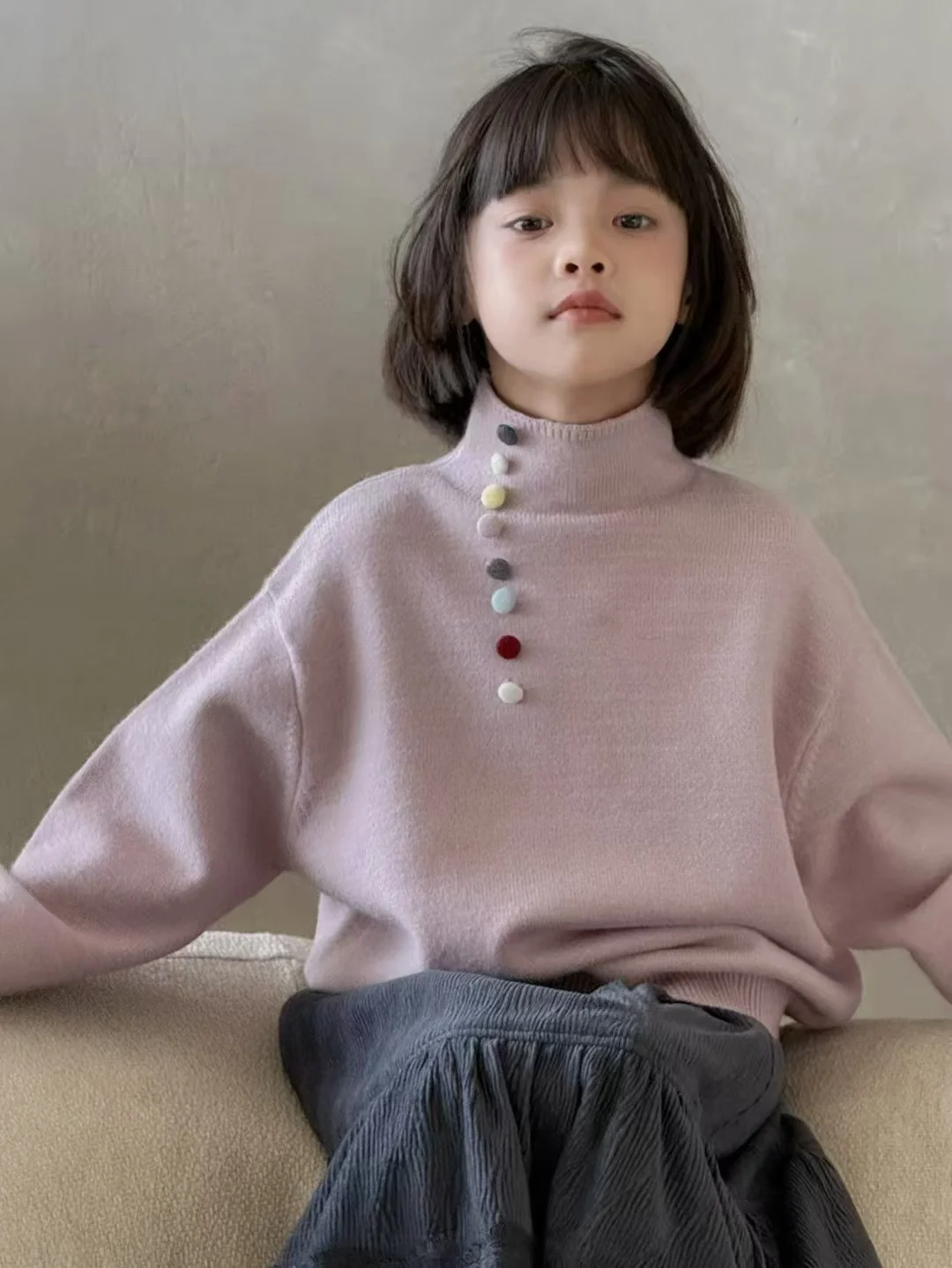 brand-kids-knitted-sweater-high-ne-color-bule-girls-clothing-medium-to-large-children-sport-sle-pure-color