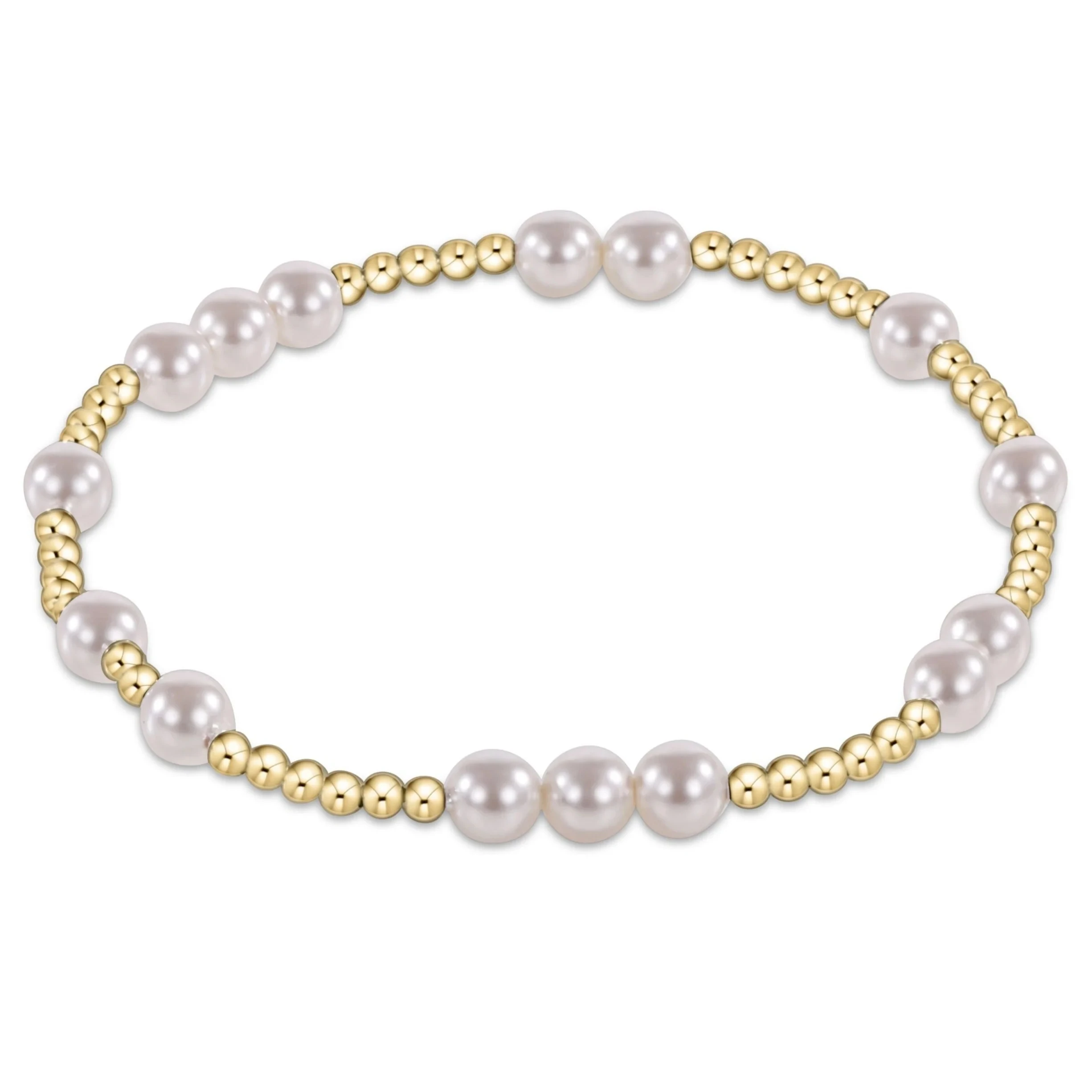 Vlen Shell Pearl Bracelet Stackable 18 K Gold Plated Ball Beads Bracelets for Women Accessories Wholesale Trendy Jewelry