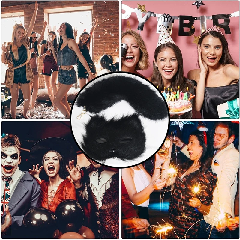 DIY Party Masks 3Pcs/Set - Half-Face Cat & Fox Design; Therian Graffiti Style; Handmade Mask Kit.