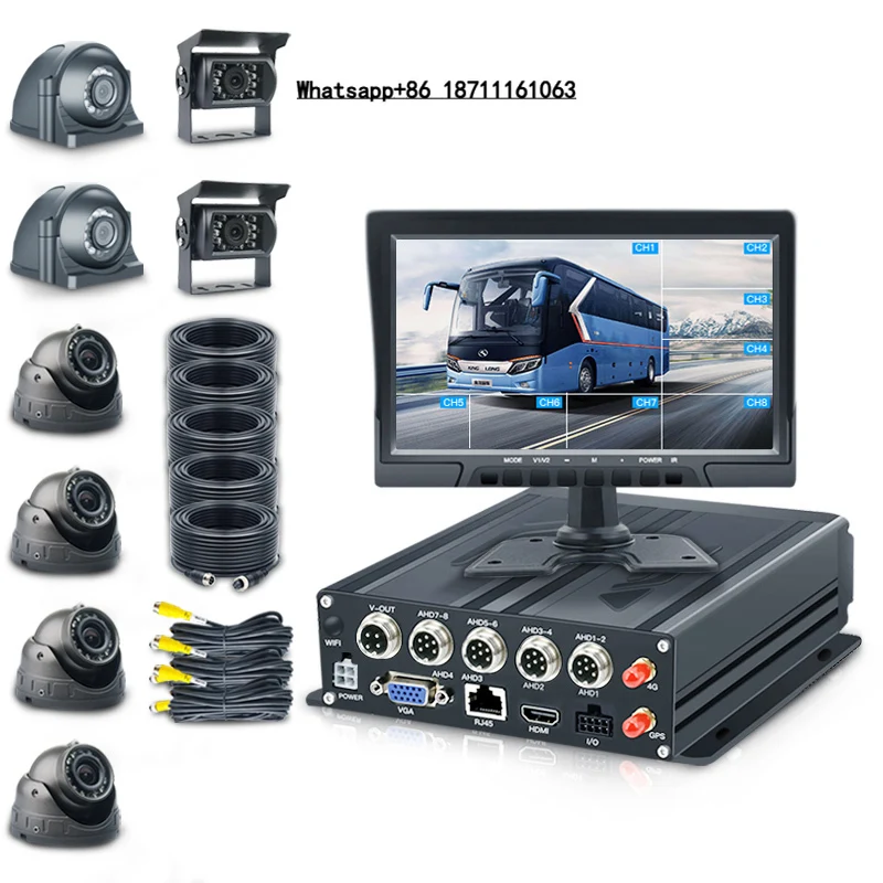 

Vehicle Backup MDVR Kit 1080P HD 4G WIFI Bus DVR 8Ch DVR Security System for Truck Dvr Mobile 4g Mdvr
