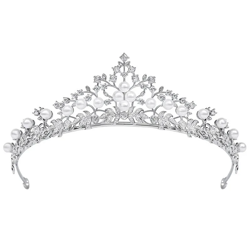 Gorgeous Cubic Zircon Wedding Tiara CZ Bridal Headband Queen Princess Pageant Party Crown